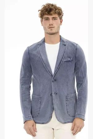 DISTRETTO 12 Jakke, Herre, Blå, XL, Bomuld, Blazers