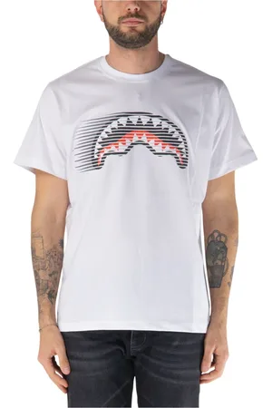 Sprayground Top, Herre, Hvid, S, Bomuld, Hurtigste Haj T-Shirt