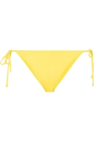 Roberto Cavalli Badetøj, Dame, Gul, XL, Bikini Briefs med bindebånd