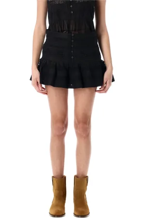 Isabel Marant Nederdel, Dame, Sort, S, Bomuld, Sort Blonde A-linje Nederdel