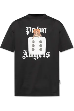 Palm Angels Top, Herre, Sort, M, Bomuld, T-shirt med print