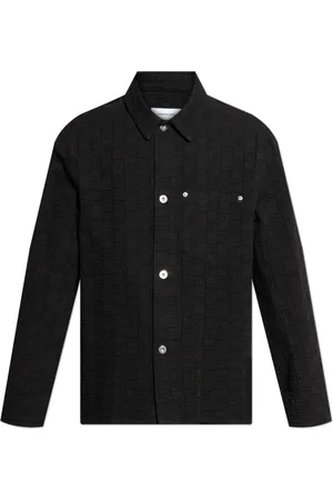 Salvatore Ferragamo Skjorte, Herre, Sort, S, Denim, Denim skjorte med monogram