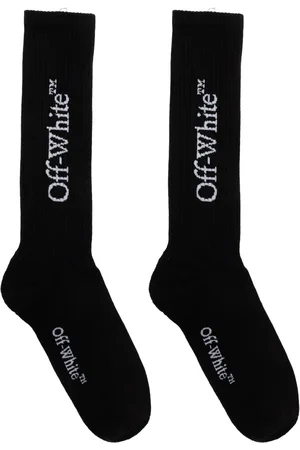 OFF-WHITE Undertøj, Herre, Sort, L, Bomuld, Hyggelige Boglige Lange Sokker