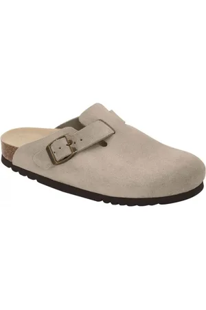 Scholl Sko, Dame, Grå, 36 EU, Suede, Suede Cork Sole Sabot Sko