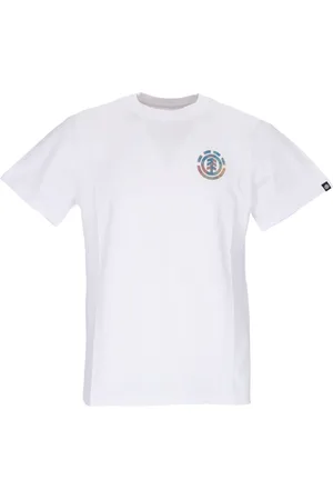 Element Top, Herre, Hvid, S, Bomuld, Ikonisk hvid T-shirt med Magma-print