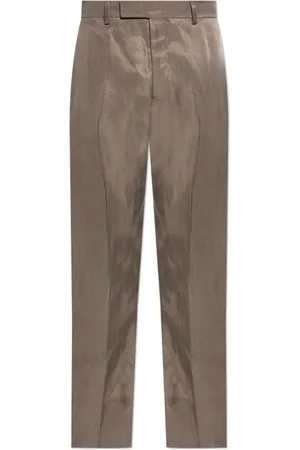 Salvatore Ferragamo Bukser, Herre, Brun, M, Uld, Plisserede bukser