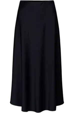 Munthe Nederdel, Dame, Sort, 2XL, Babe Midi Nederdel