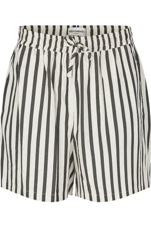 Lollys Laundry Shorts, Dame, Sort, L, Uld, Stribet Elastisk Talje Shorts & Knickers