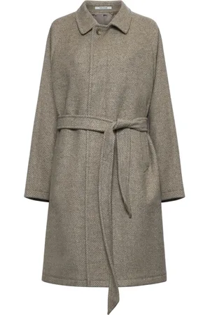 TAGLIATORE Frakke, Herre, , 3XL, Uld, Duegrå Herringbone Uld Cashmere Frakke