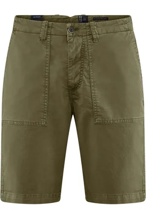 Bomboogie Shorts, Herre, Grøn, W36, Bomuld, Bermuda med træthedslommer i bomuldsgabardin