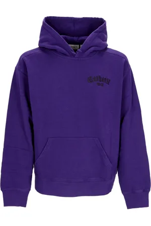Carhartt Sweathshirts & Hoodies, Herre, Lilla, S, Bomuld, Onyx Script Hættetrøje til mænd