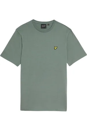 Lyle & Scott Top, Herre, Grøn, 2XL, Bomuld, Grøn Trykt Bomuldst-shirt