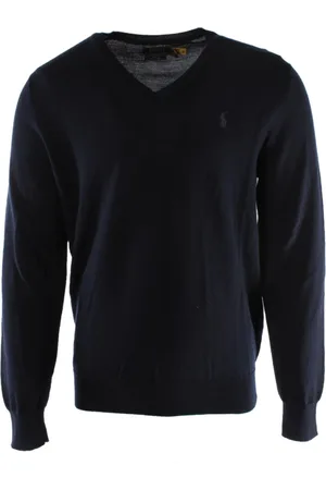 Ralph Lauren Strik, Herre, Blå, L, Uld, Trøje størrelse L