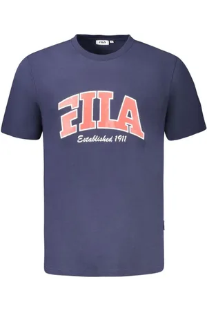 Fila Top, Herre, Blå, S, Grafisk T-shirt 1911 Fusion Stil