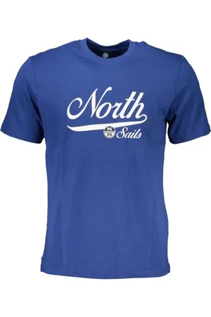 North Sails Top, Herre, Blå, M, Bomuld, Blå Bomuld Print Logo T-Shirt