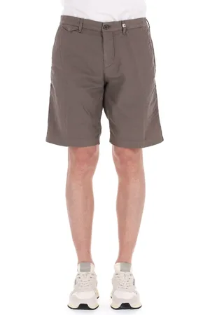 MYTHS Shorts, Herre, Brun, M, Bomuld, Brun Linned-Bomuld Bermuda Shorts Zeus