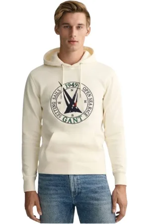 GANT Sweathshirts & Hoodies, Herre, , XL, Bomuld, Marine-inspireret justerbar hættetrøje