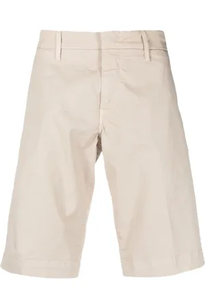 FAY Shorts, Herre, Brun, W32, Beige Capri Bukser med Fold C602
