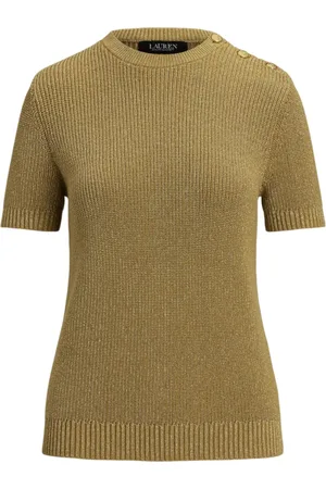 Ralph Lauren Strik, Dame, Gul, S, Lauren Sweaters Golden