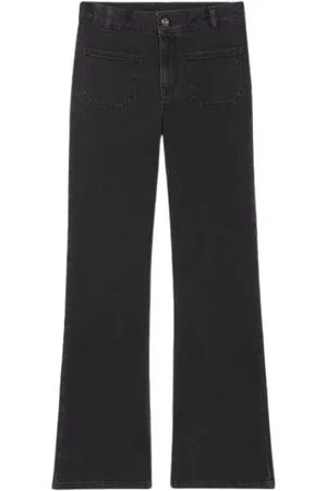 Vanessa Bruno Jeans, Dame, Blå, 2XS, Højtaljede Flarede Sorte Jeans