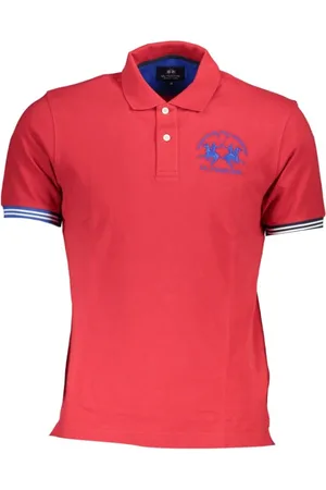 La Martina Top, Herre, Rød, XL, Bomuld, Elegant Polo med Regal Touch