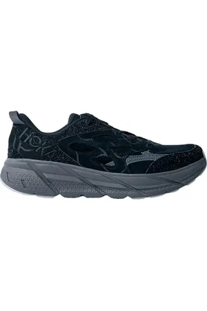 Hoka One One Sko, Herre, Sort, 42 EU, Suede, Suede Sneakers med Logo Applikation