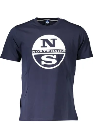 North Sails Top, Herre, Blå, M, Bomuld, Blå Bomuld T-Shirt med Print