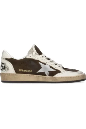 Golden Goose Sko, Dame, Brun, 40 EU, Uld, Brun Ruskind Sneakers med Stjernedetalje