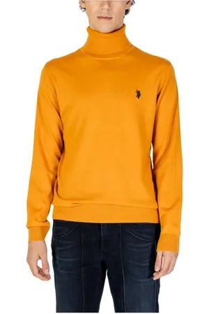U.S. Polo Assn. Strik, Herre, Gul, L, Bomuld, Herre Strikvarer Kollektion: Efterår/Vinter