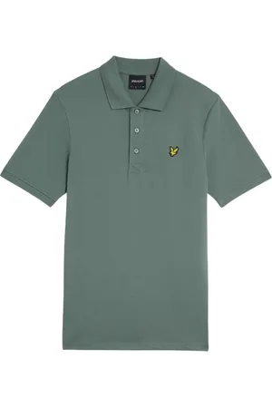 Lyle & Scott Top, Herre, Grøn, L, Bomuld, Grøn Trykt Polo Skjorte til Mænd