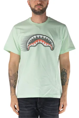 Sprayground Top, Herre, Grøn, M, Bomuld, Hurtigste Haj T-shirt