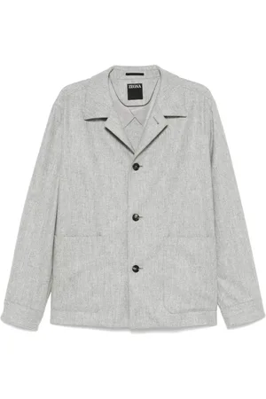 Ermenegildo Zegna Jakke, Herre, Grå, XL, Uld, Stilfuld Jakke