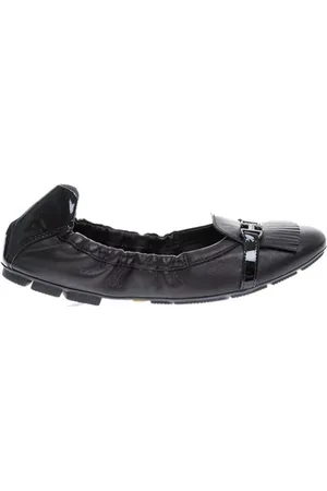 Hogan Sko, Dame, Sort, 36 EU, Læder, Ballerina Flats med Frynser