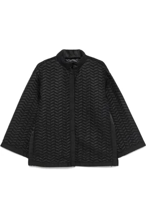 Emporio Armani Jakke, Dame, Sort, L, Uld, Sort lynlåsjakke vandafvisende trimning