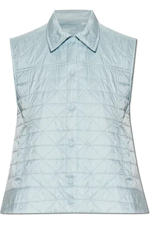 Moncler Jakke, Dame, Blå, M, Tyl, Polstret vest Vayres