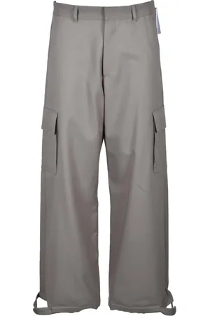 OFF-WHITE Bukser, Herre, Grå, M, Uld, Wide Bukser