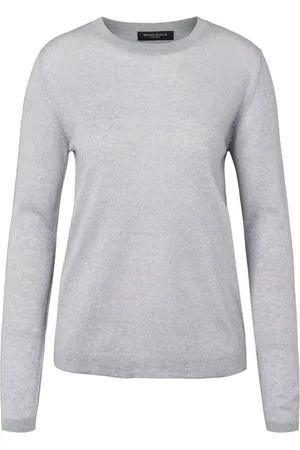 Bruuns Bazaar Strik, Dame, Grå, XL, Rundhalset strikket top
