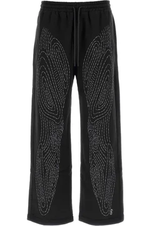 OFF-WHITE Bukser, Herre, Sort, L, Bomuld, Sort bomulds joggingbukser
