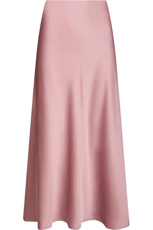 Neo Noir Nederdel, Dame, Lyserød, XS, Satin, Elegant Evening Rose Satin Nederdel