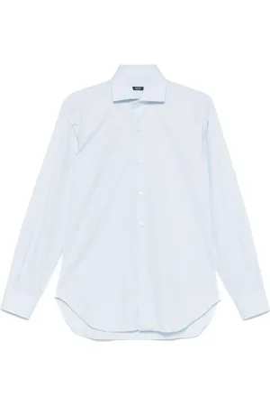 BARBA Skjorte, Herre, Blå, 5XL, Bomuld, Klassisk Bomuldsskjorte