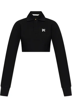 Palm Angels Top, Dame, Sort, XS, Bomuld, Short Polo Top