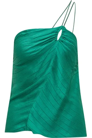FORTE FORTE Top, Dame, Grøn, L, Uld, Top Monospalla - Stilfuld og Trendy