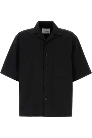Jil Sander Skjorte, Herre, Sort, XL, Sort Poplin Skjorte til Mænd