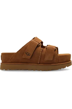 UGG Sko, Dame, Brun, 40 EU, Goldenstar ruskind platform slides