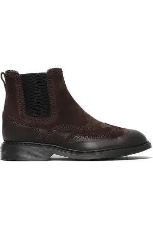 Hogan Sko, Herre, Brun, 41 1/2 EU, Elegante Ankelstøvler Marrone Swallowtail
