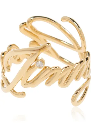 Jimmy Choo Tilbehør, Dame, Gul, S, Ring med logo