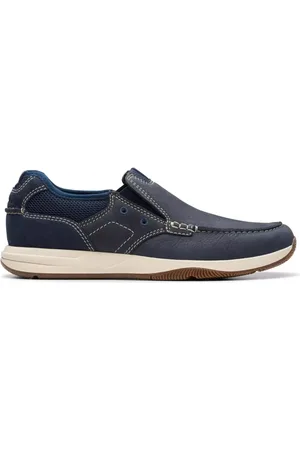 Clarks Sko, Herre, Blå, 41 EU, Lace-Up Slip-On Sko