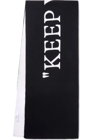 OFF-WHITE Tilbehør, Dame, Sort, ONE SIZE, Uld, Uldstrikket Halstørklæde