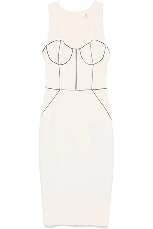 Elisabetta Franchi Kjole, Dame, , L, Uld, Elegant Midi Kjole