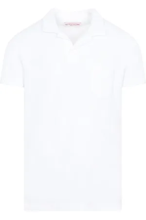 Orlebar Brown Top, Herre, Hvid, M, Bomuld, Hvid Polo T-shirt